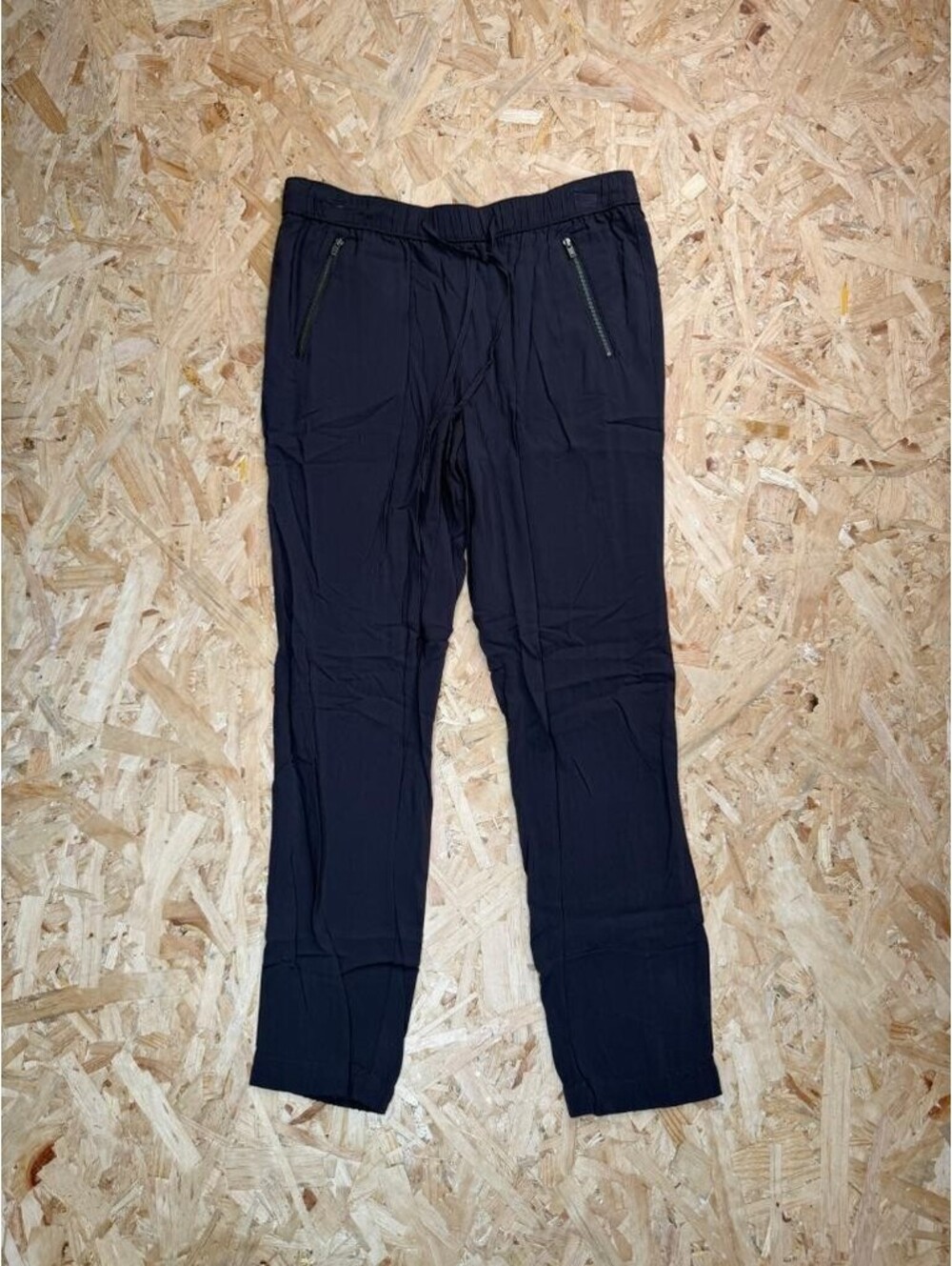 Gap Womens Pants Size S Small Black Elastic Waist Drawstring Zipper Pockets